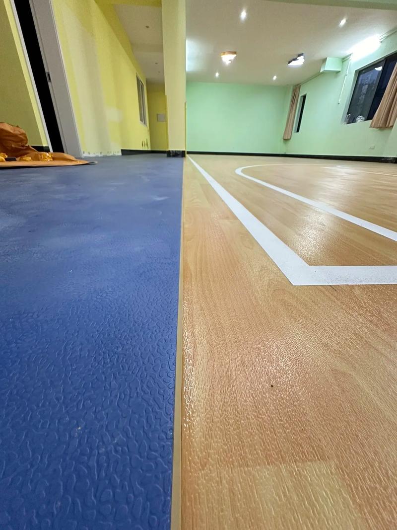 少兒室內籃球場效果圖#籃球場施工 #pvc塑膠地板 #少兒籃